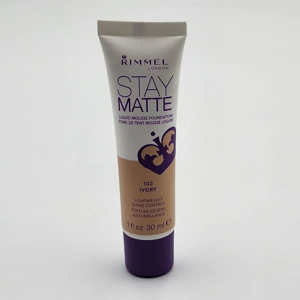 Rimmel Stay Matte Liquid Mousse Foundation Ivory 100 Lightweight 1 Fl Oz New